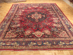 9' 5" x 12' 5" Persian Mashhad Rug image 1