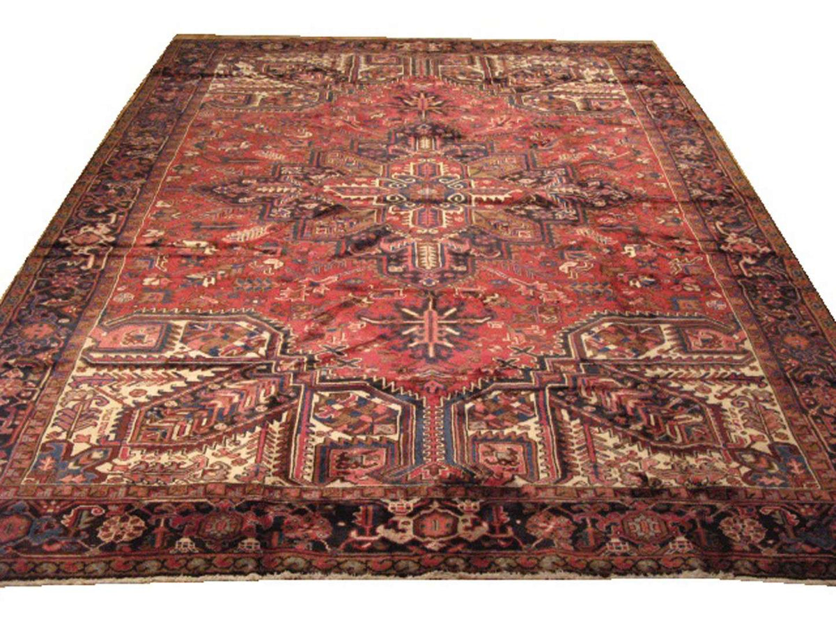 8' 7" x 11' 2" Persian Heriz Rug image 0