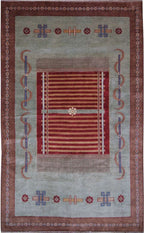 5' 9" x 9' 6" India Gabbeh Rug image 0