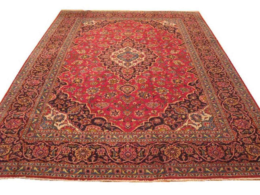 8' 2" x 11' 6" Persian Kashan Rug image 0