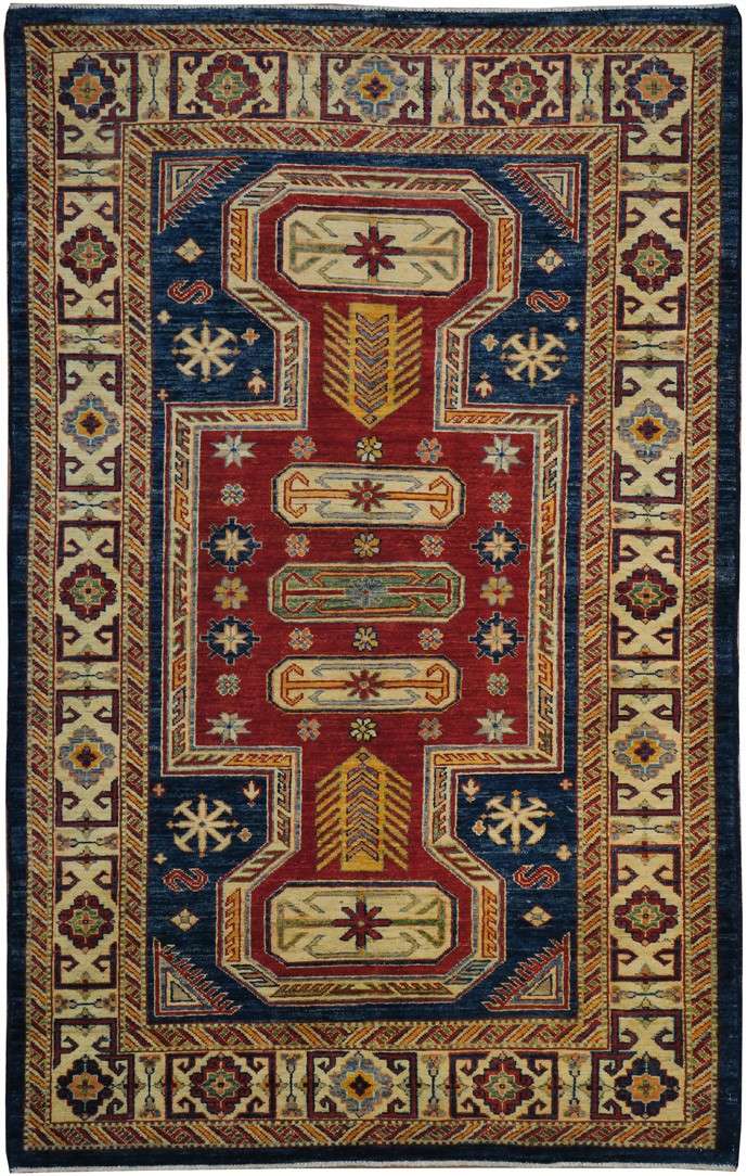 4' 0" x 6' 3" Pakistan Kazak Rug image 0