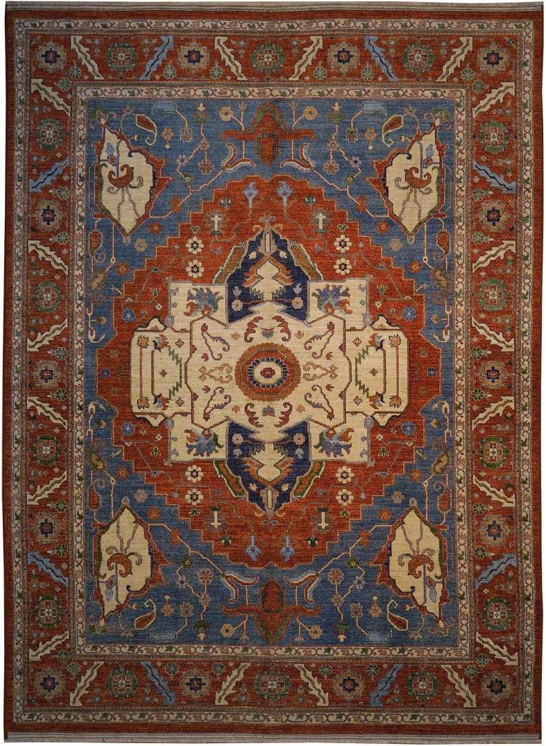 9' 0" x 12' 1" Pakistan Serapi Rug image 0