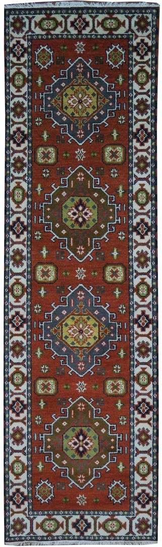 2' 8" x 9' 9" India Kazak Runner image 0