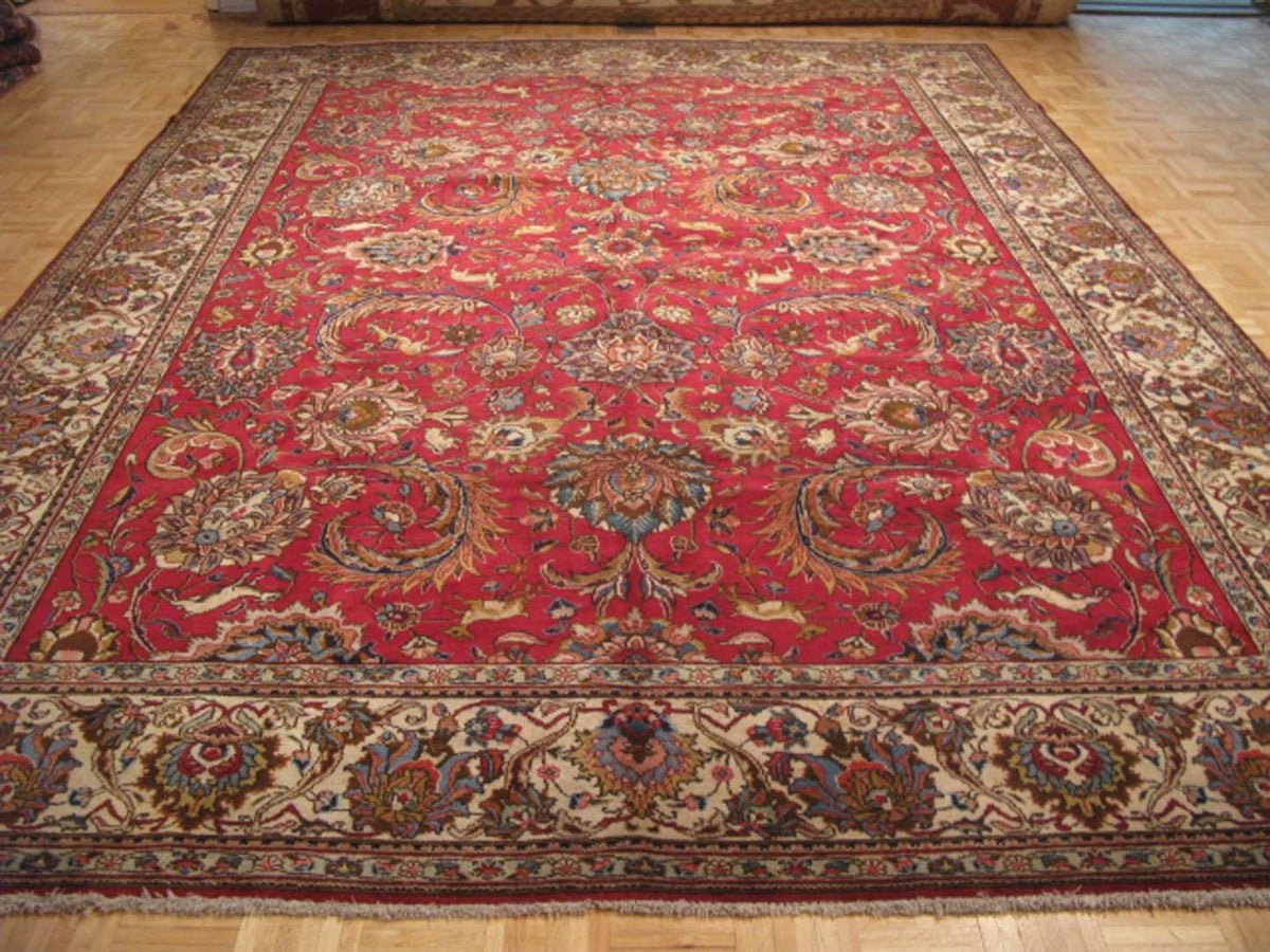 9' 6" x 13' 2" Persian Tabriz Rug image 1