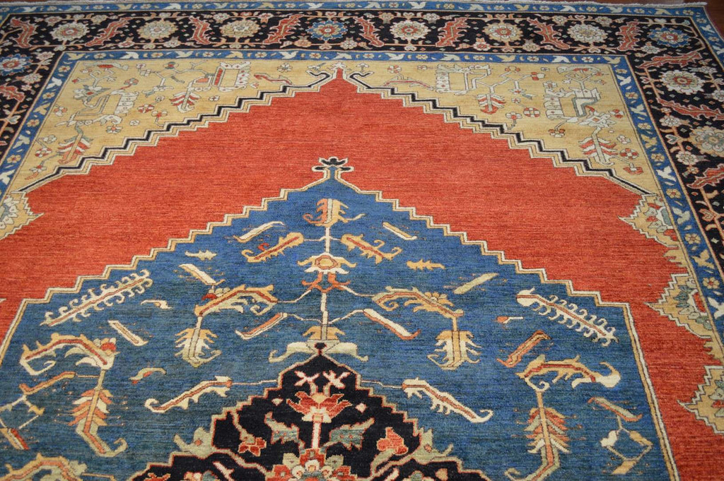 10' 1" x 13' 8" Pakistan Serapi Rug image 8