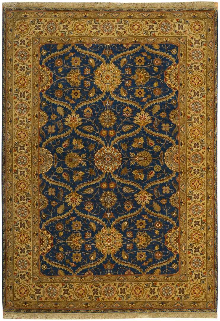 4' 2" x 4' 9" India Agra Rug image 0