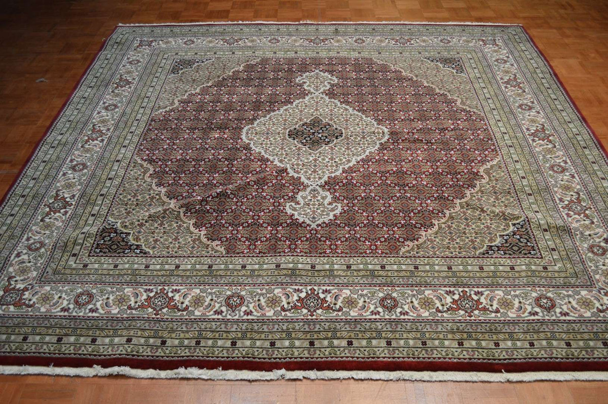 8' 1" x 8' 2" India Bijar Square Rug image 1
