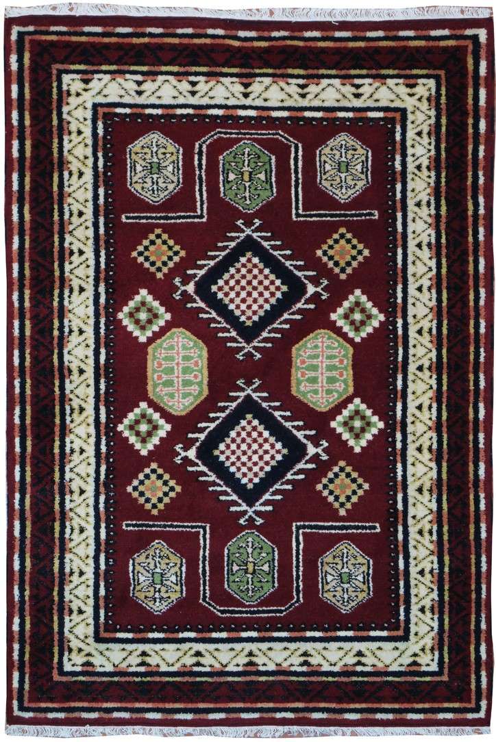4' 0" x 6' 0" India Kazak Rug image 0