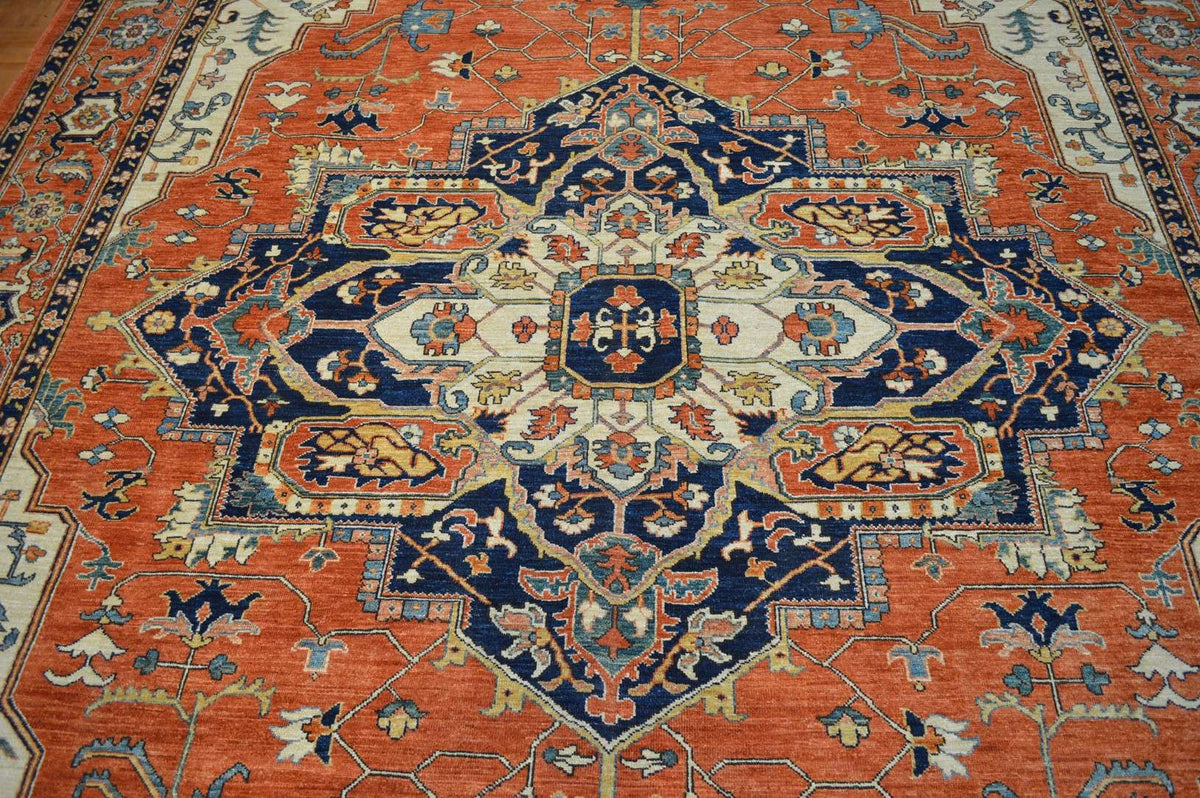 8' 0" x 12' 0" Pakistan Serapi Rug image 4