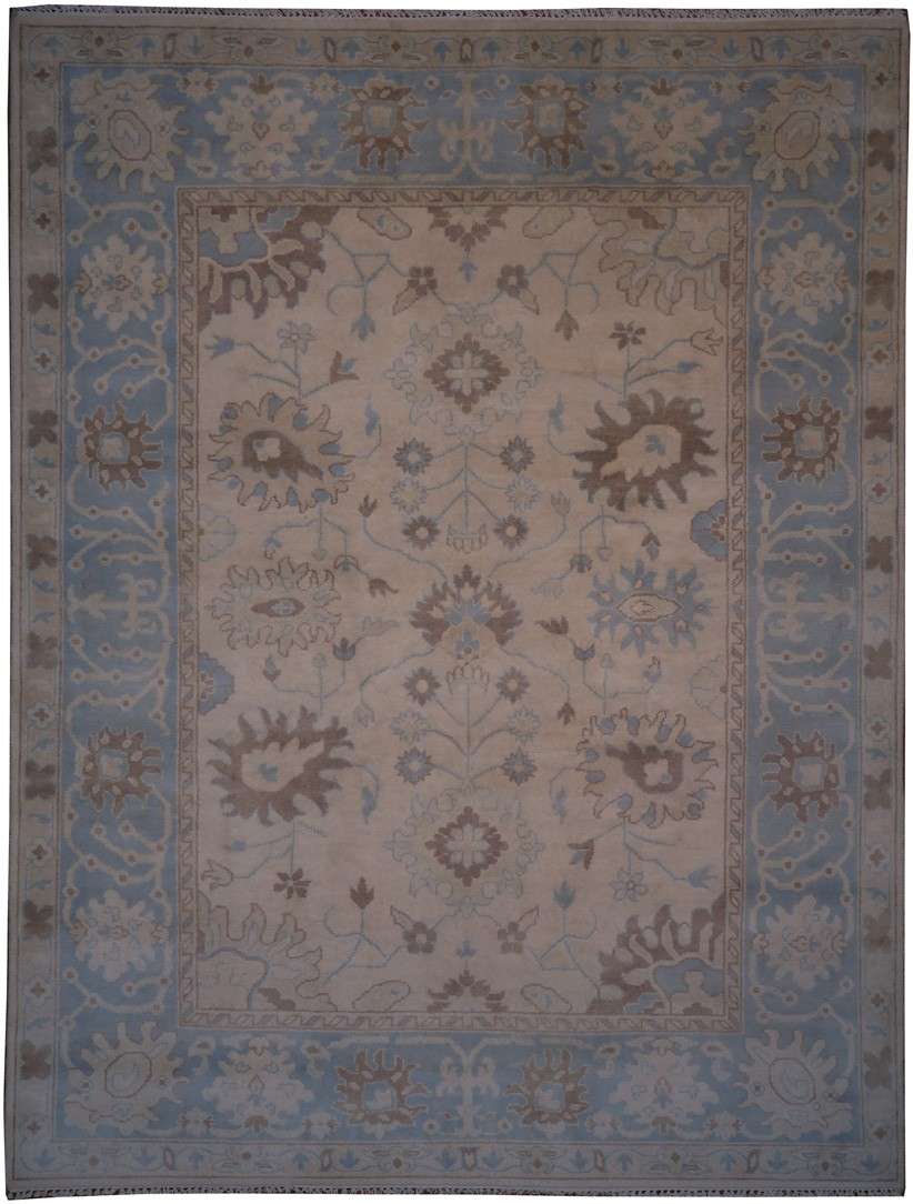 8' 2" x 10' 6" India Oushak Rug image 0