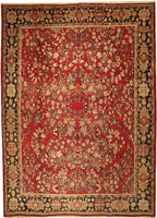 8' 8" x 11' 9" Persian Sarouk Rug image 0