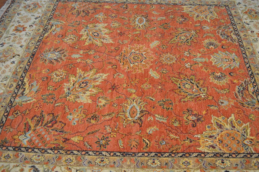 8' 0" x 8' 2" India Sultanabad Square Rug image 9