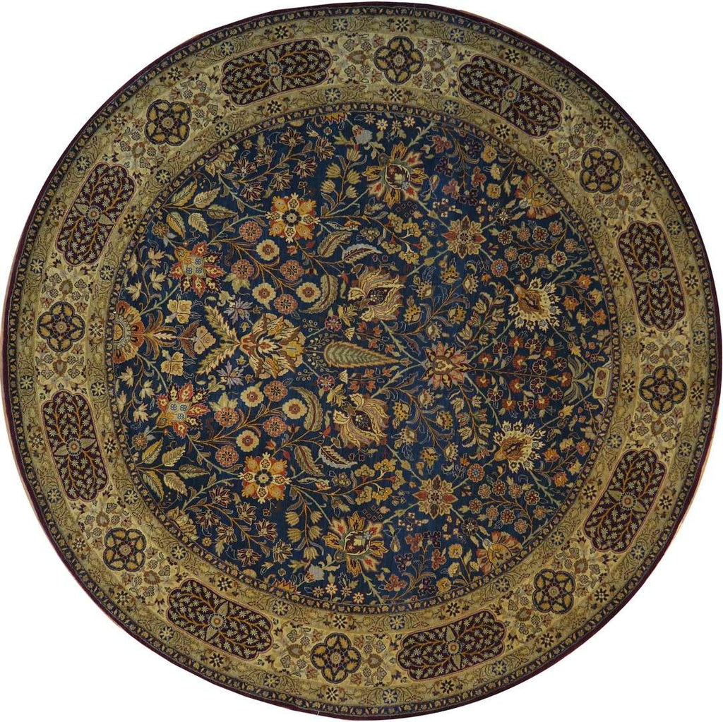 8' 1" x 8' 1" India Agra Round Rug image 0
