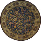 8' 1" x 8' 1" India Agra Round Rug image 0