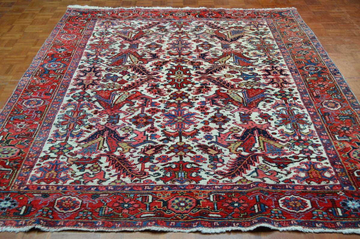 7' 4" x 8' 8" Persian Heriz Rug image 1