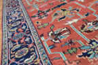 5' 9" x 9' 0" India Heriz Rug image 3