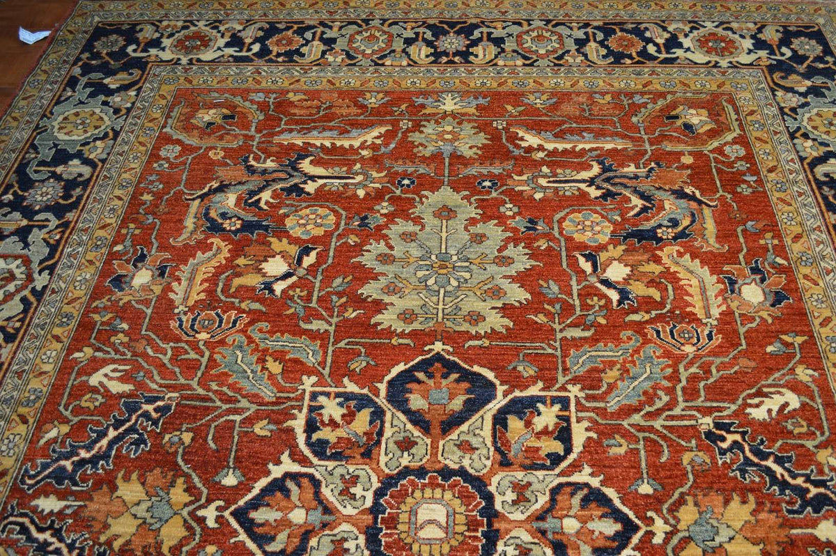 9' 0" x 11' 8" Pakistan Serapi Rug image 6