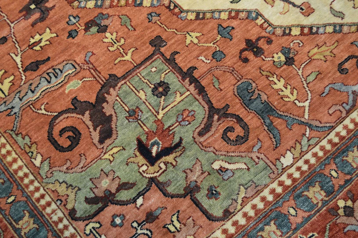11' 8" x 19' 8" India Serapi Rug image 9