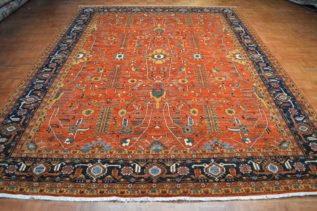 9' 2" x 12' 2" Pakistan Serapi Rug image 1