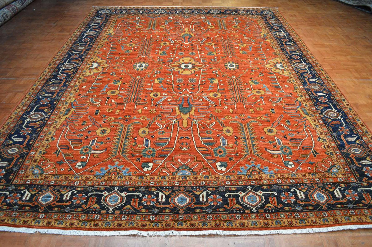 9' 2" x 12' 2" Pakistan Serapi Rug image 1