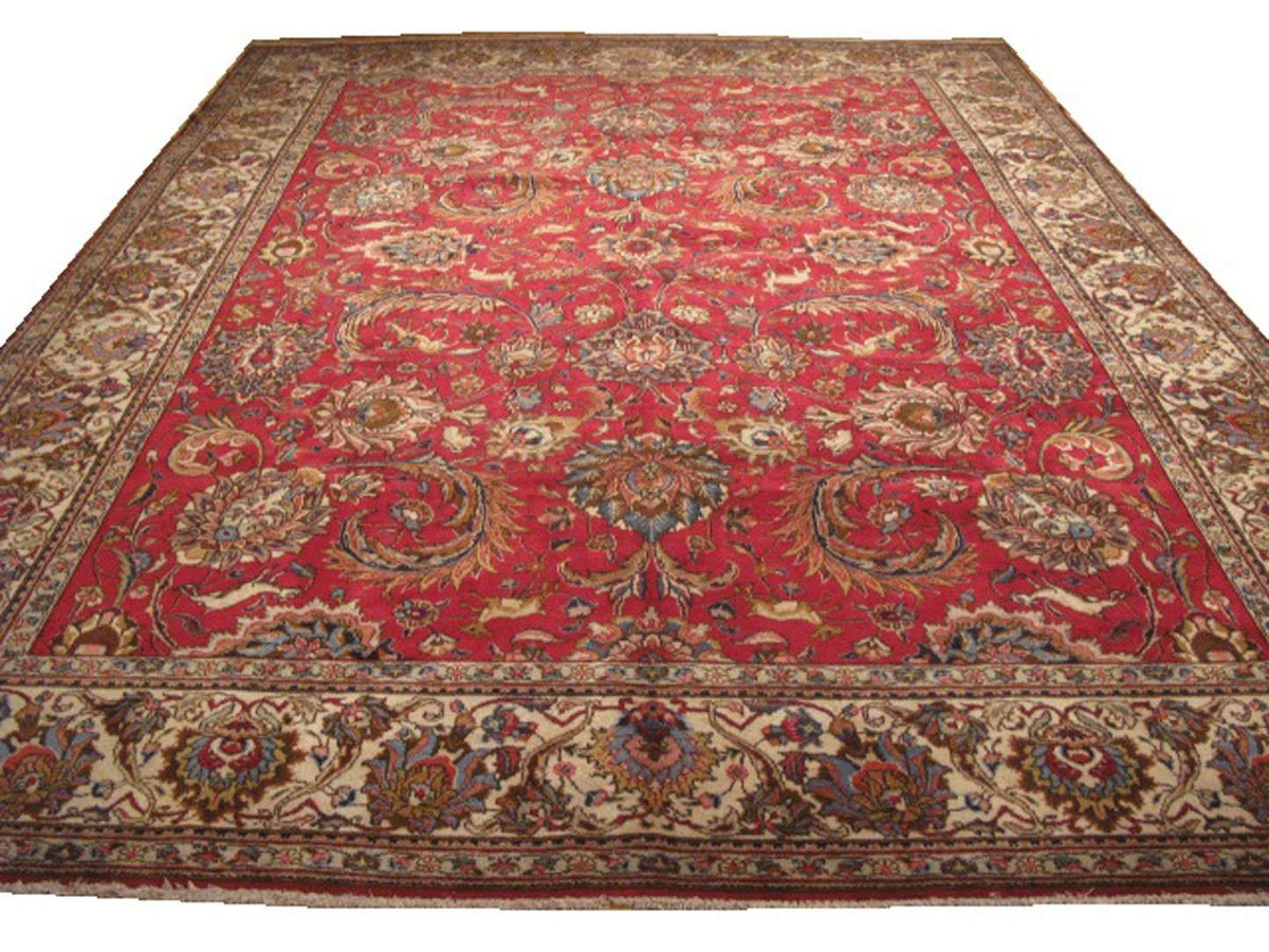 9' 6" x 13' 2" Persian Tabriz Rug image 0