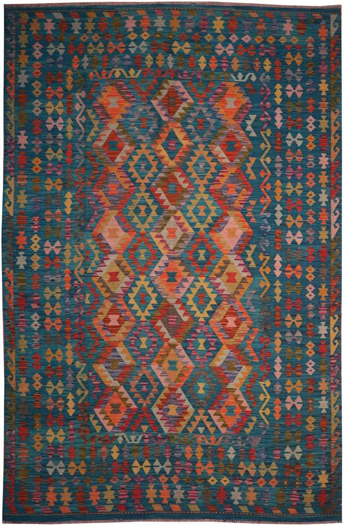 6' 6" x 10' 0" India Kilim Rug image 0
