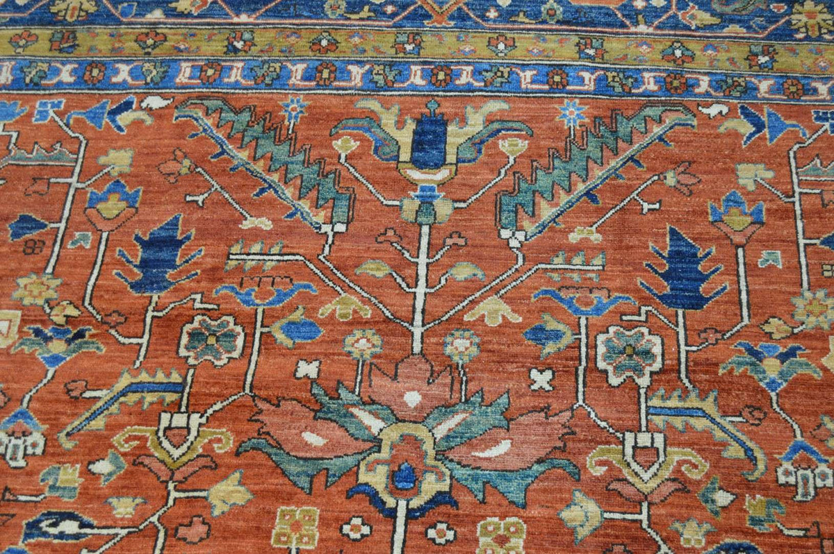 11' 8" x 19' 8" Pakistan Serapi Rug image 7