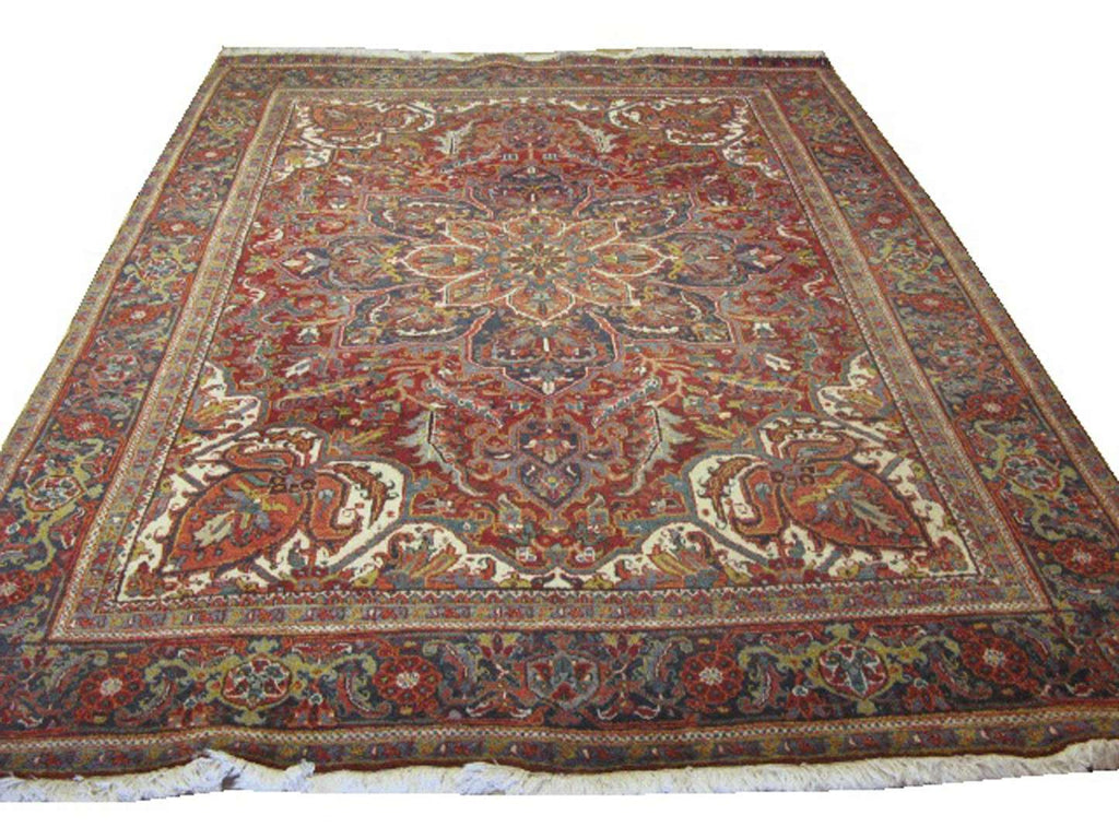 8' 0" x 11' 0" Persian Heriz Rug image 0