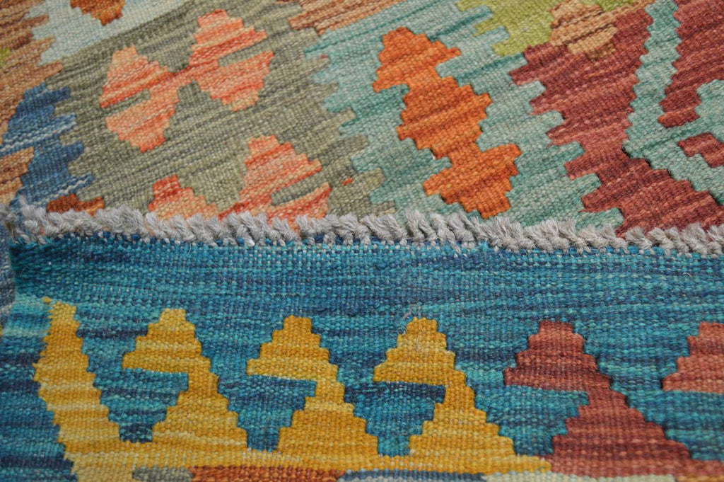 8' 2" x 9' 9" India Kilim Rug image 12
