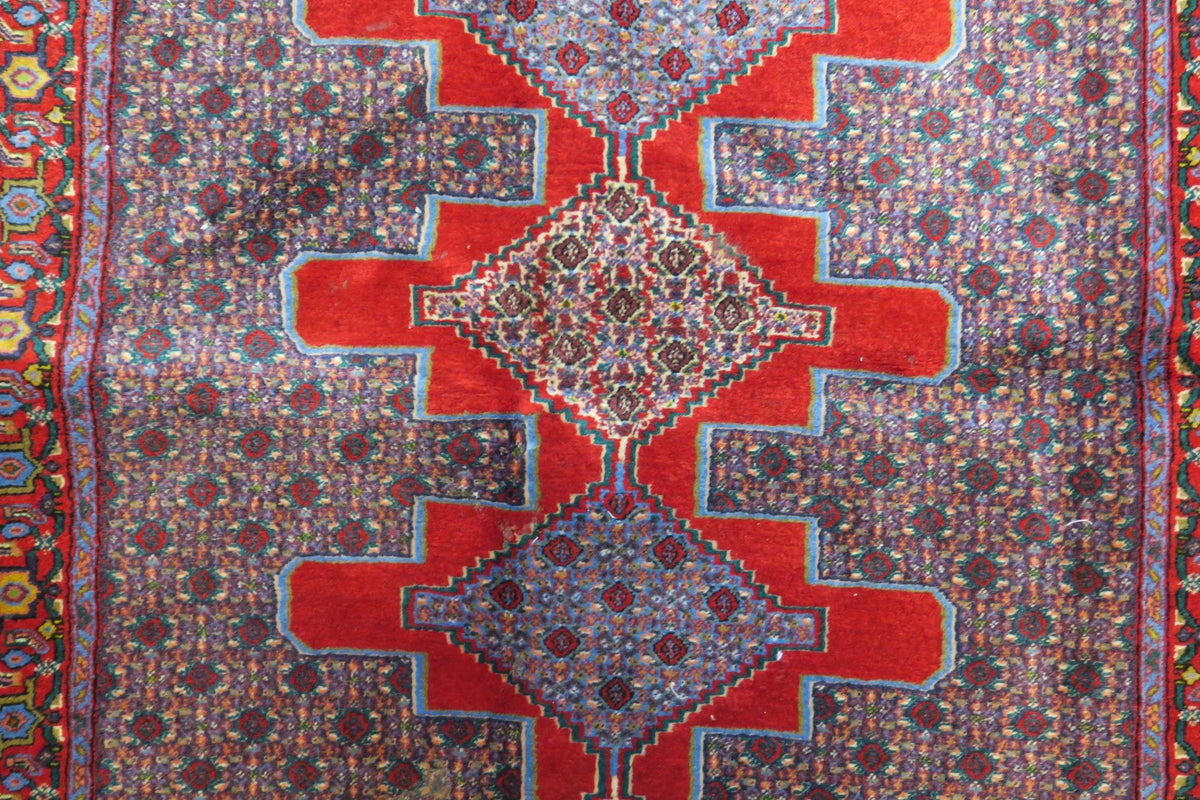 3' 4" x 12' 10" Vintage Sanandaj Runner image 11