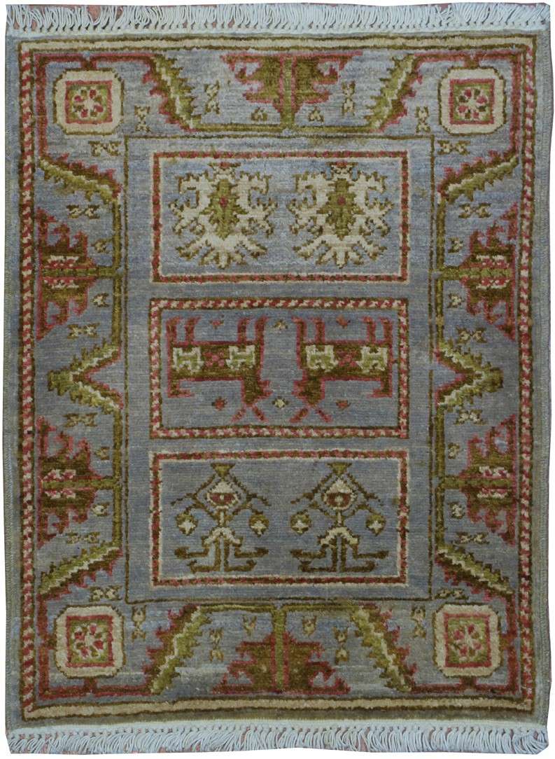 1' 8" x 2' 3" India Peshawar Rug image 0