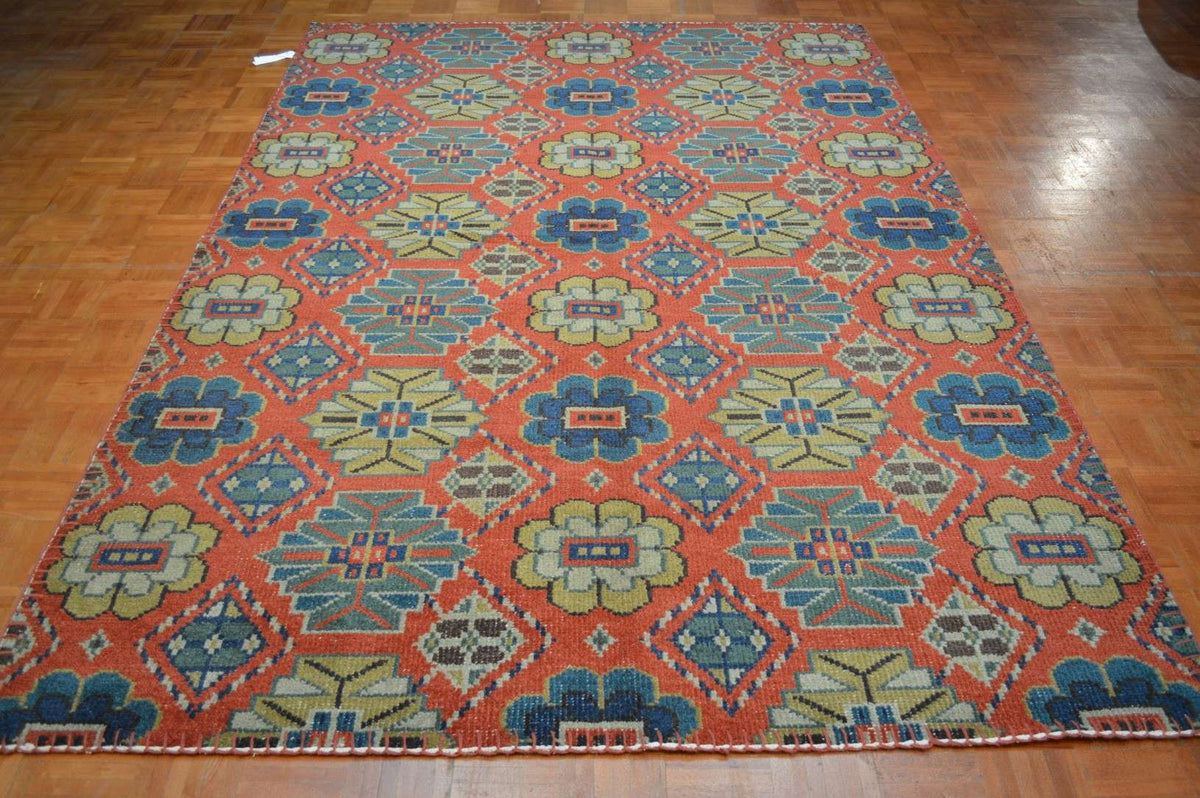 6' 3" x 9' 3" India Flat Rug image 1