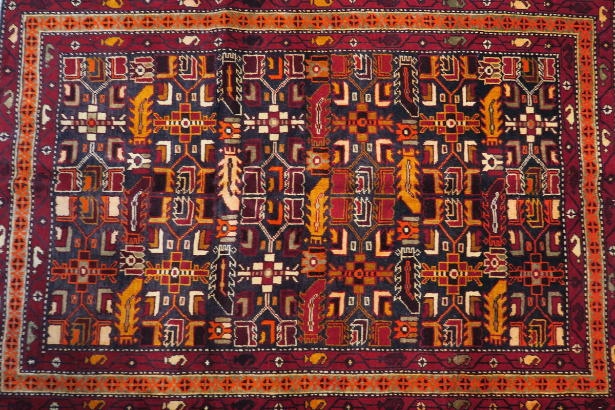 3' 5" x 5' 1" Persian Meshkin Rug image 10