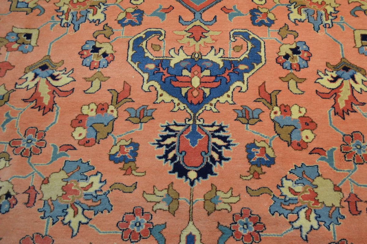 9' 8" x 18' 4" India Heriz Rug image 9