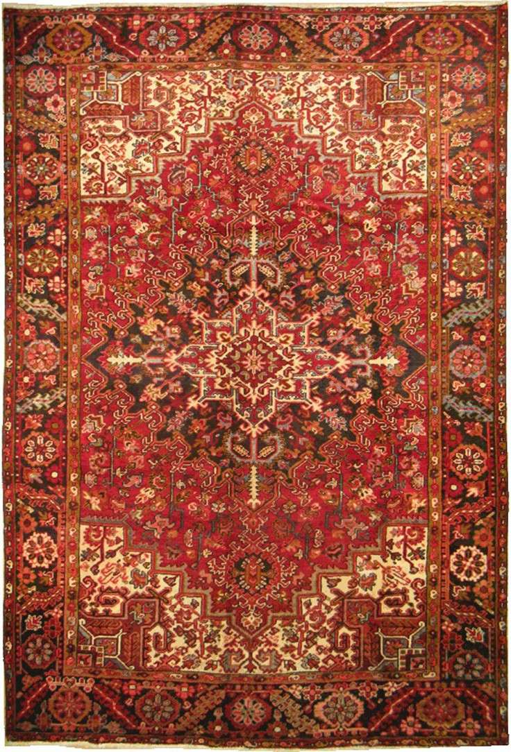 7' 3" x 10' 4" Persian Heriz Rug image 0