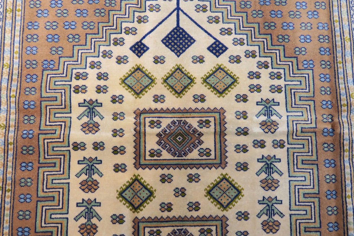 4' 2" x 5' 2" Persian Turkeman Rug image 4