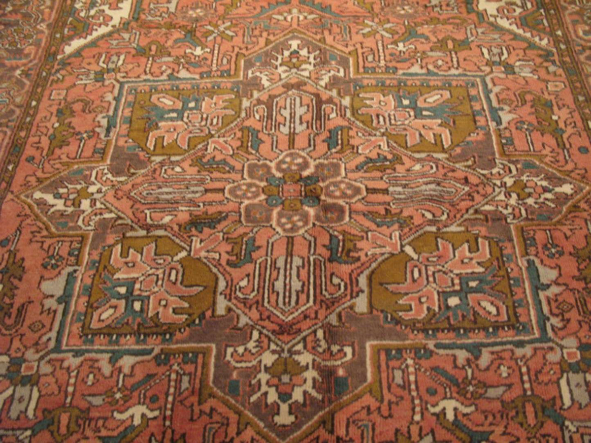 8' 1" x 11' 0" Persian Heriz Rug image 9