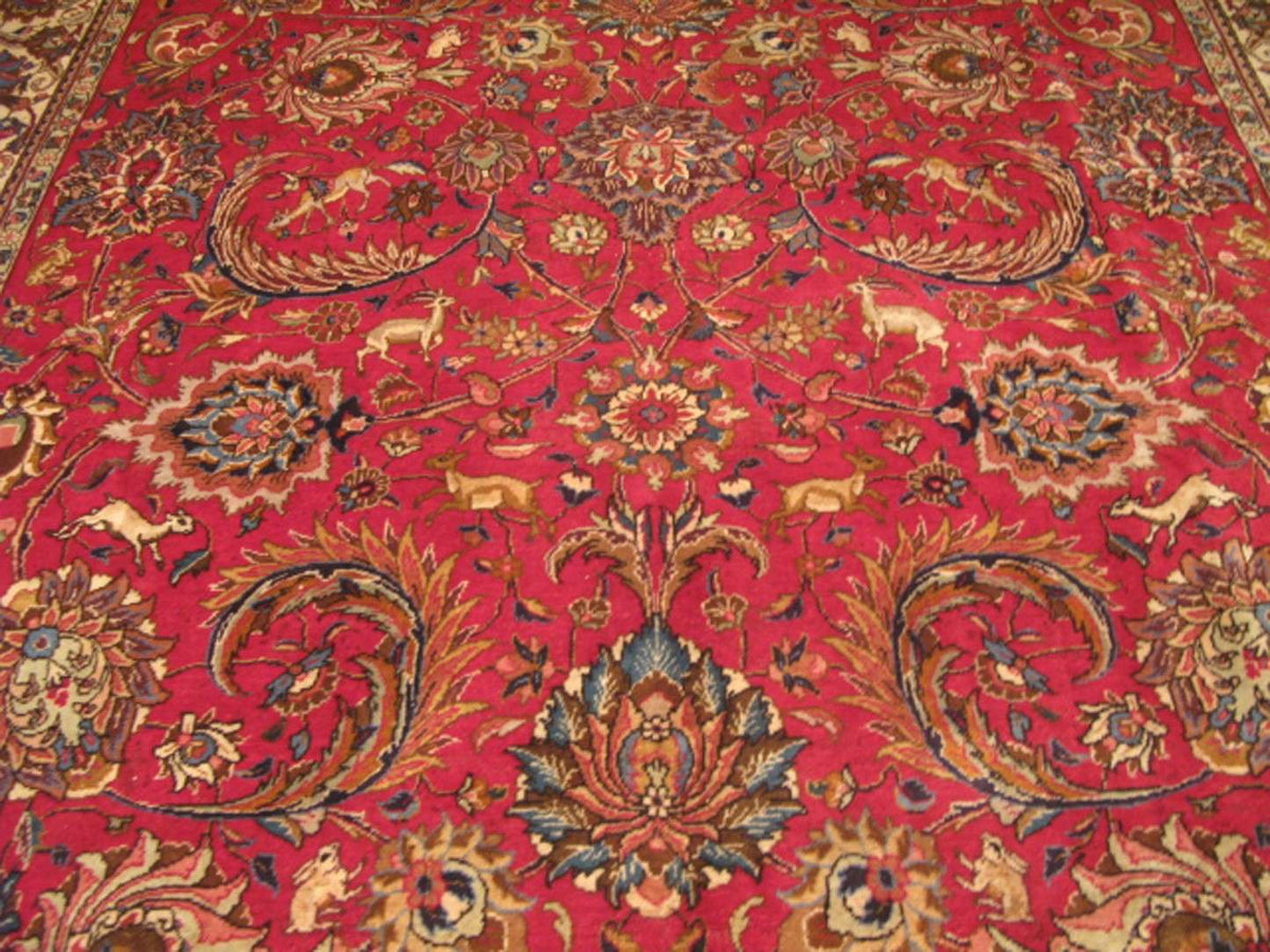 9' 6" x 13' 2" Persian Tabriz Rug image 9