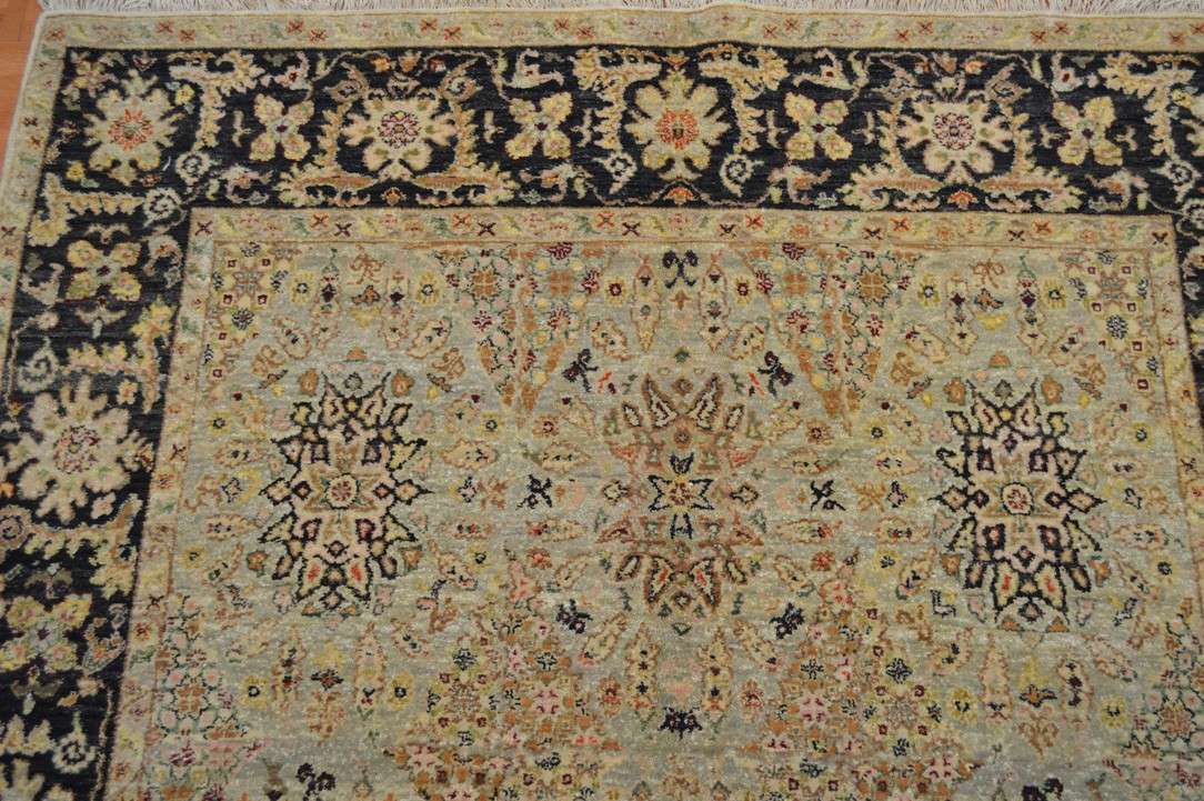 3' 8" x 4' 9" India Agra Rug image 10