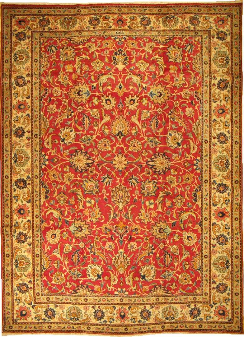9' 5" x 12' 1" Persian Tabriz Rug image 1