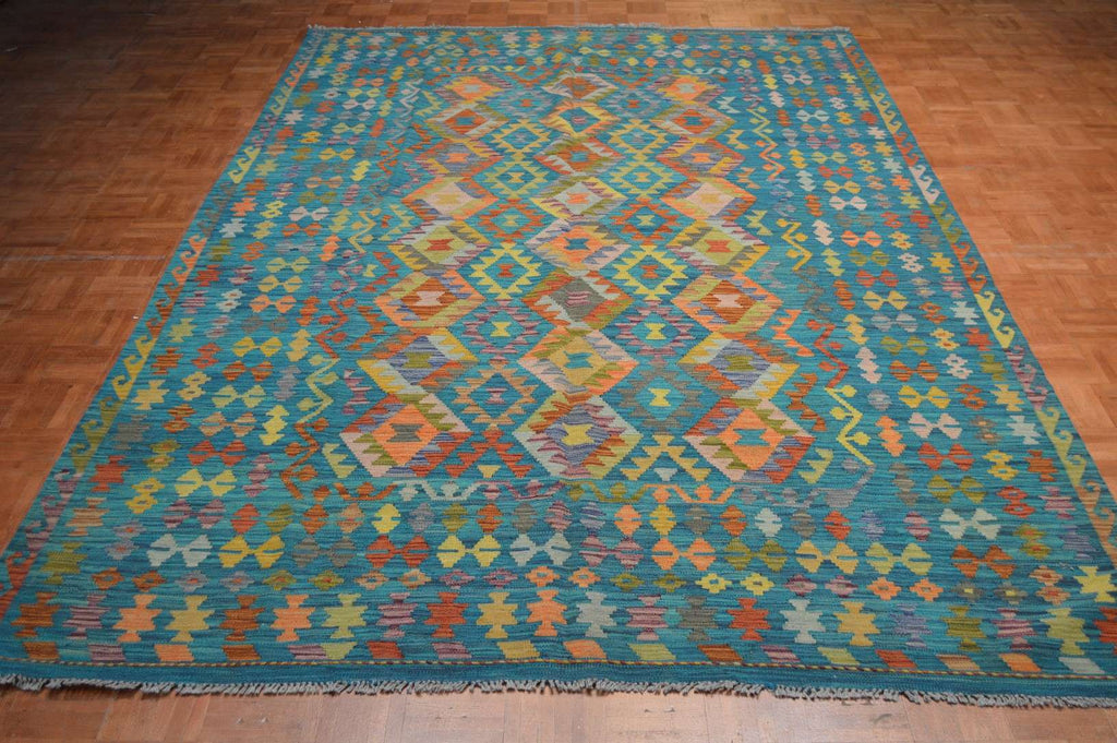 6' 6" x 10' 0" India Kilim Rug image 1
