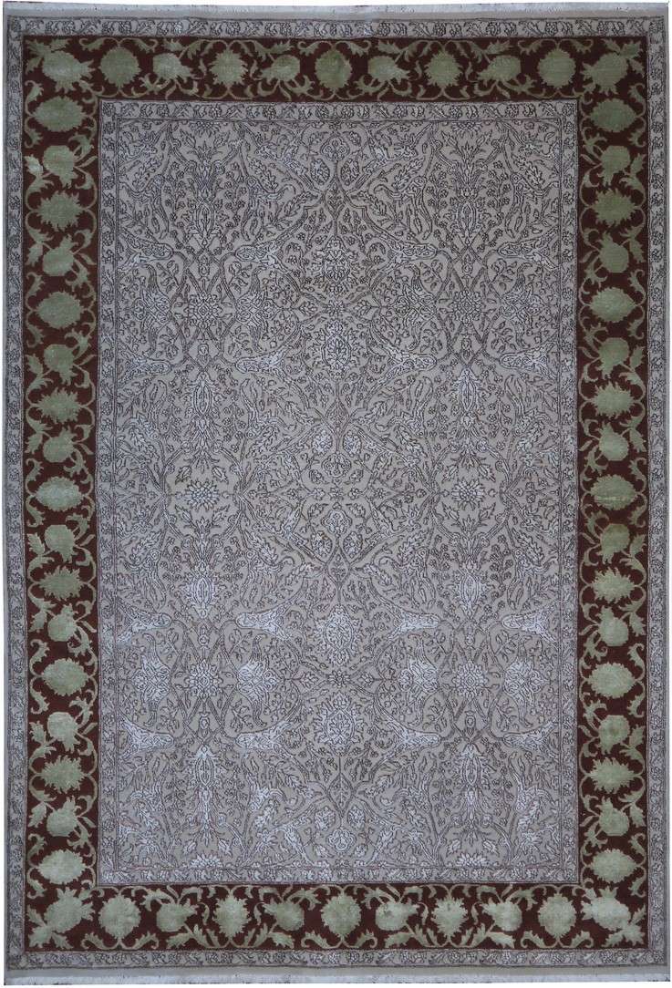6' 2" x 8' 8" India Tabriz Rug image 0