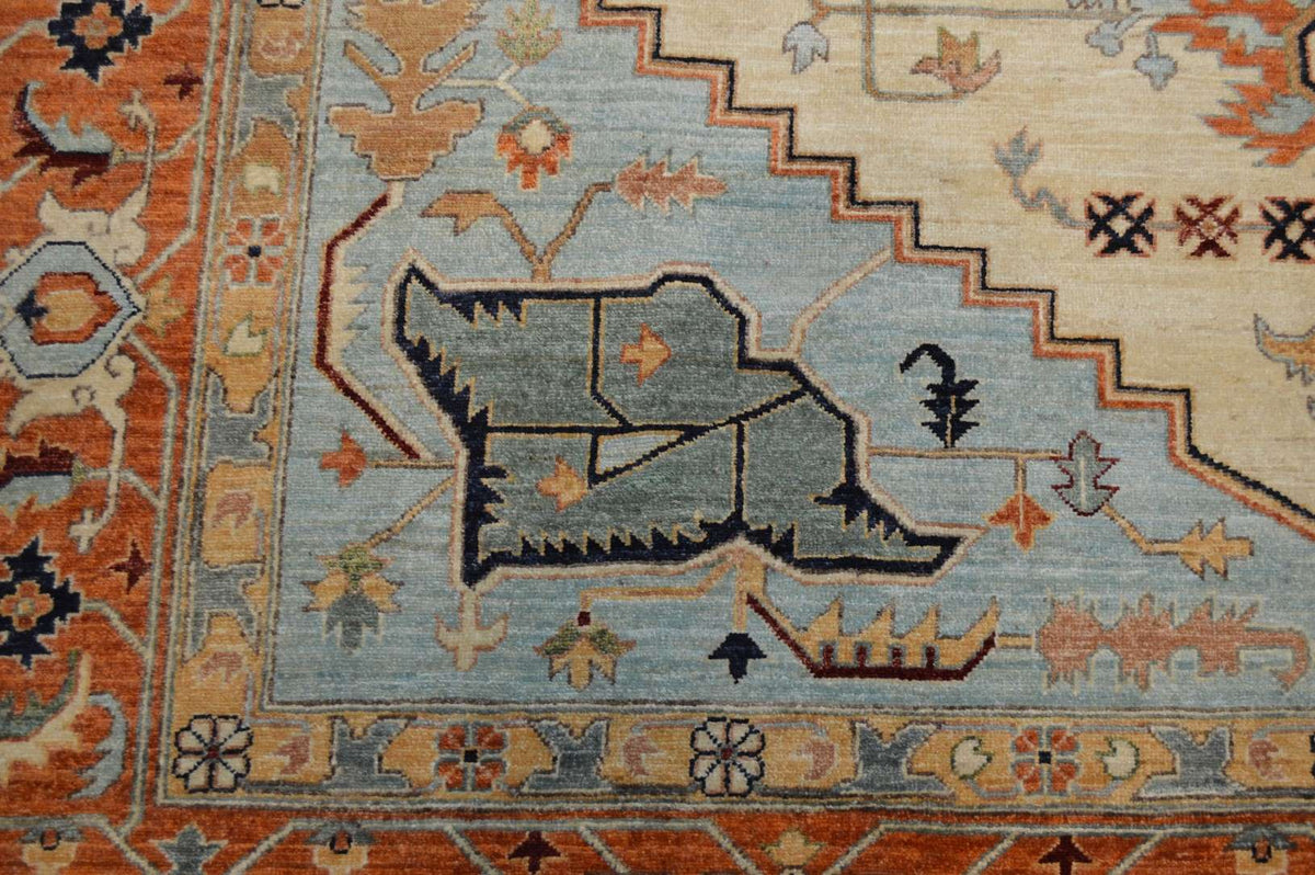 9' 1" x 12' 0" Pakistan Serapi Rug image 7