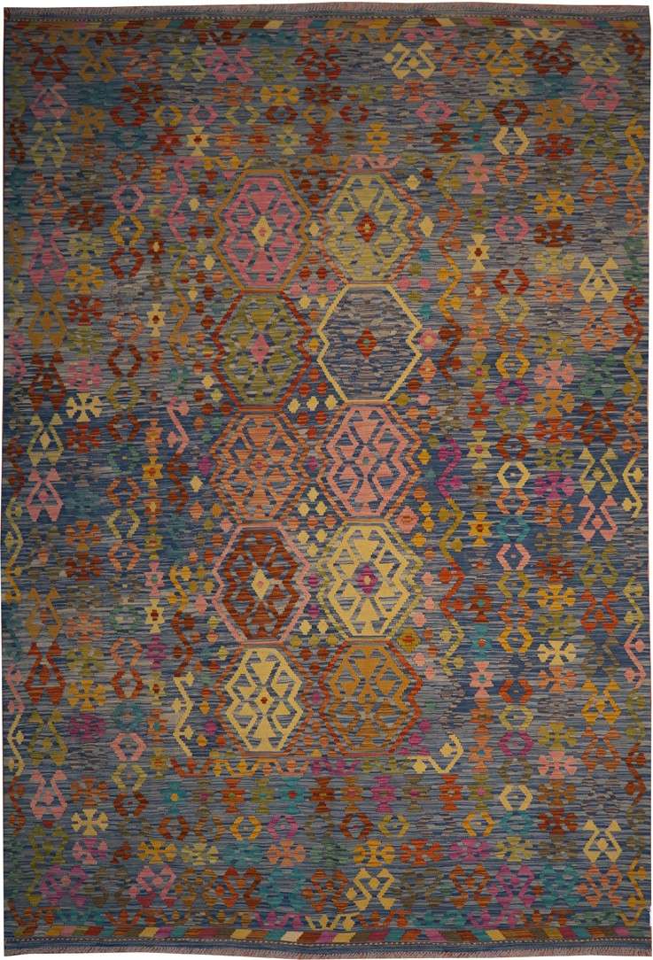6' 8" x 9' 7" India Kilim Rug image 0