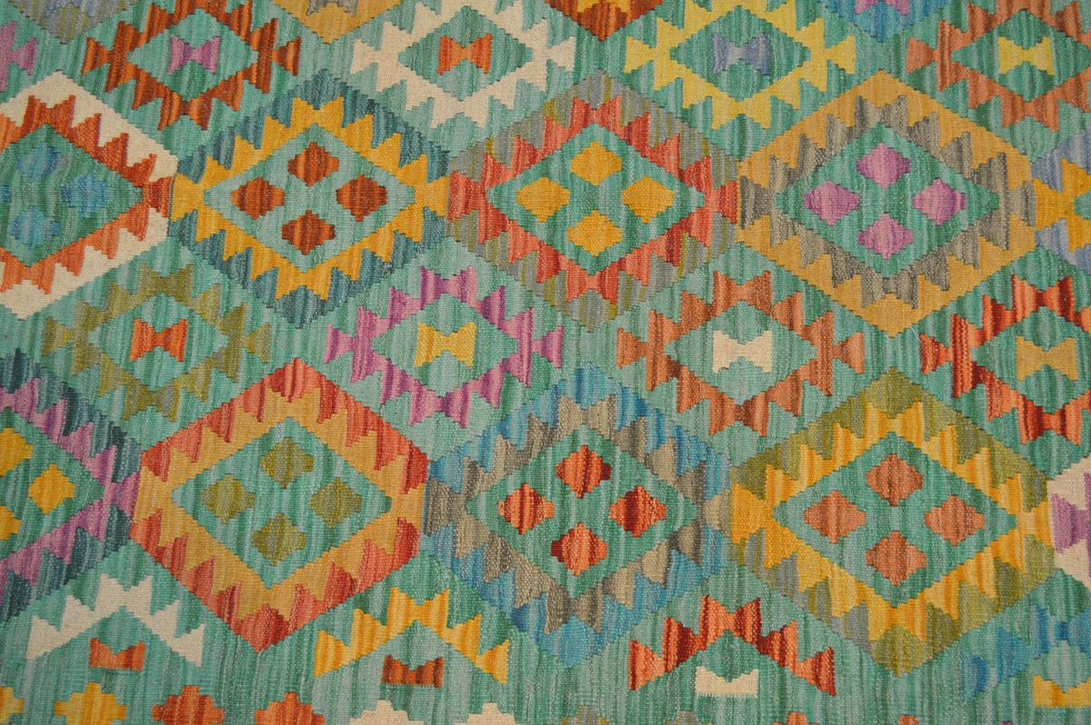 6' 6" x 9' 5" India Kilim Rug image 12