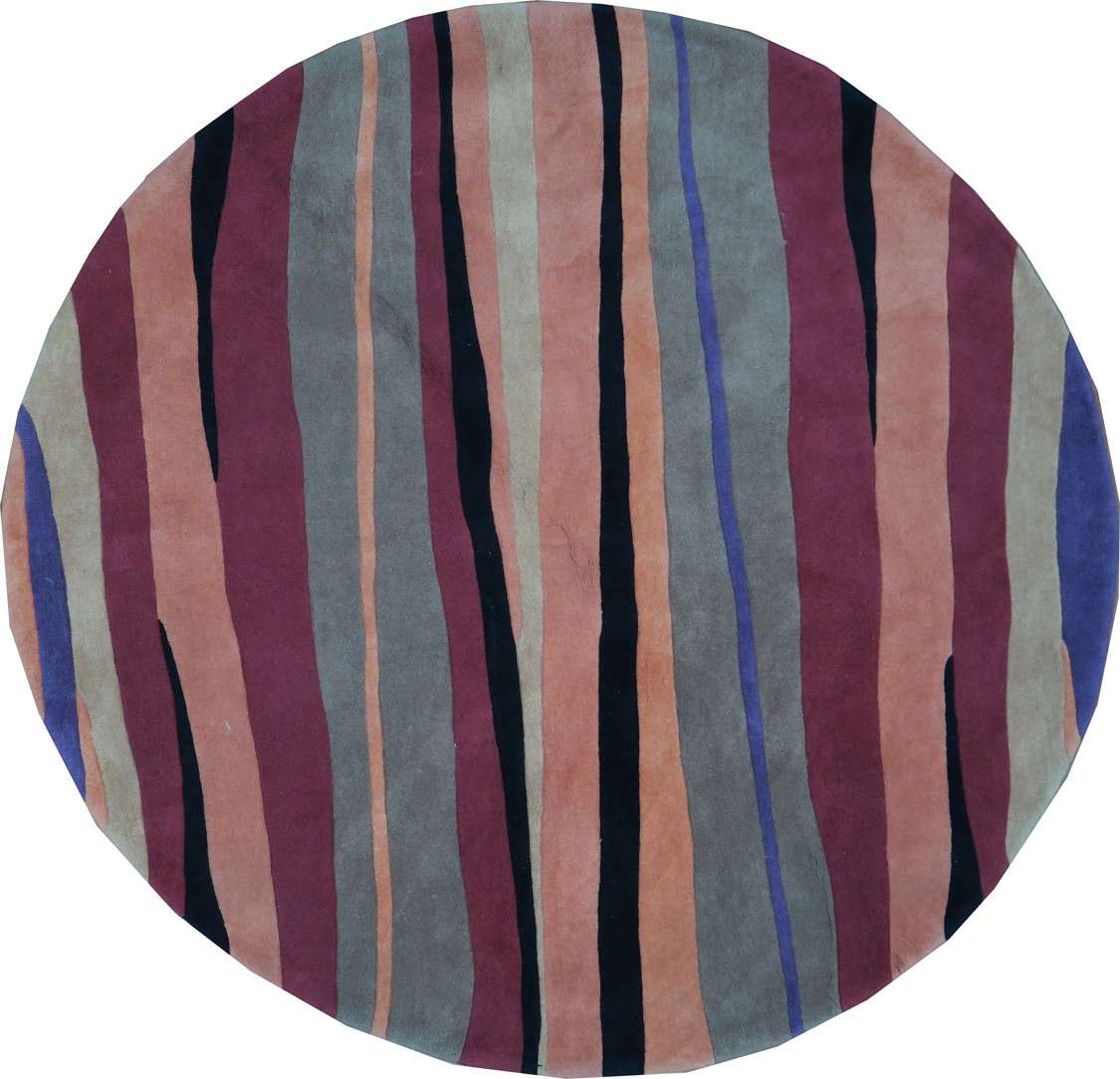 7' 3" x 7' 3" India Contemporary Round Rug image 0