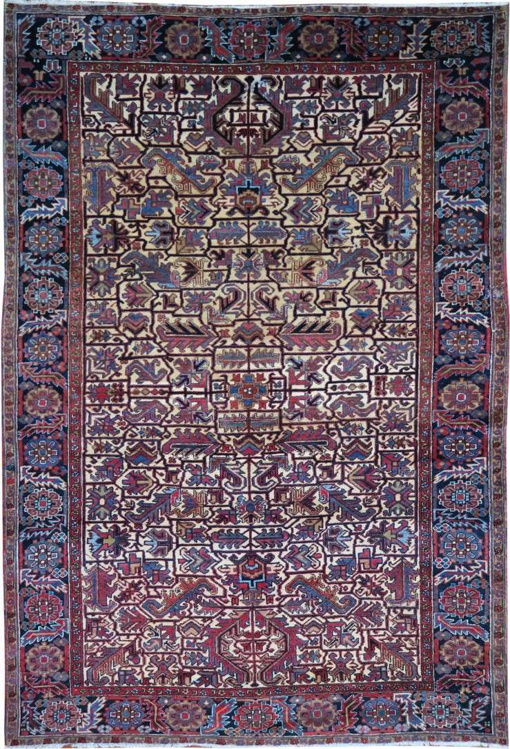 6' 8" x 10' 4" Persian Heriz Rug image 0