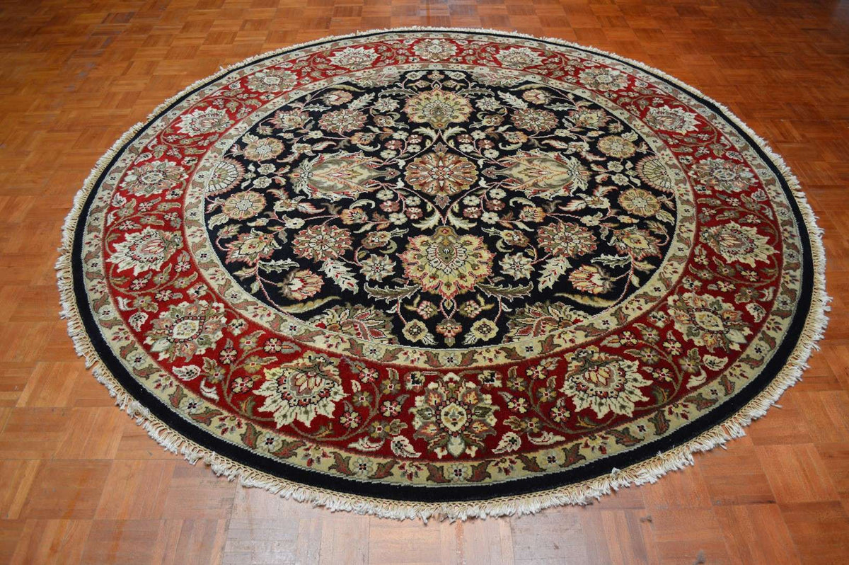 8' 4" x 8' 4" India Agra Round Rug image 1