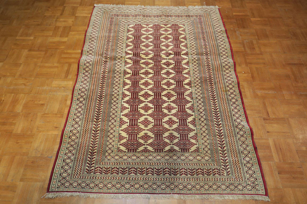 4' 1" x 5' 6" Persian Turkeman Rug image 0