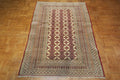 4' 1" x 5' 6" Persian Turkeman Rug image 0